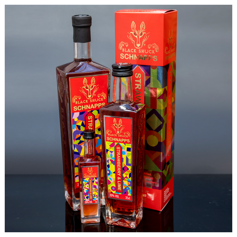 Black Shuck Strawberry & Lime Schnapps 20% 70cl
